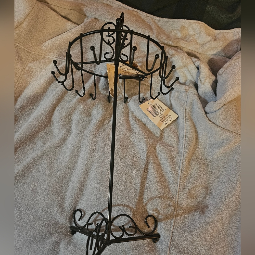 Elegant Black Metal Wall Rack